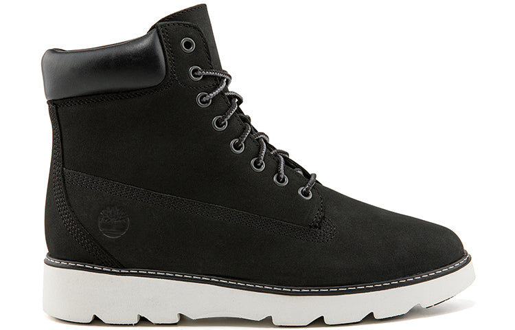 (WMNS) Timberland Keely Field 6 inch Wide-Fit Hiking Boots 'Black Nubuck' A26HQW