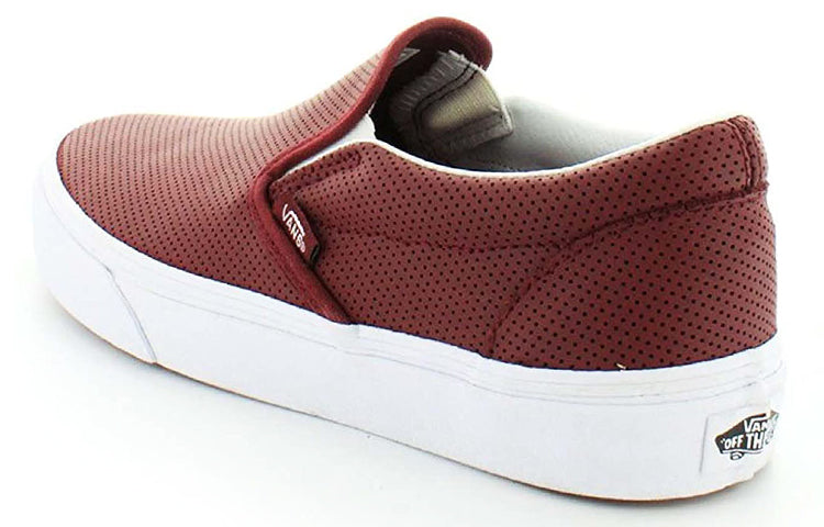 Vans Slip-On Low Top Casual Skate Shoes Unisex Red VN0004MPIBM