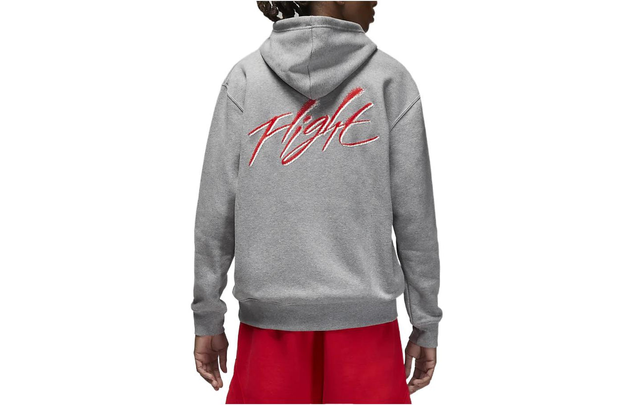 Air Jordan Solid Color Embroidered Hoodie Men's Grey DQ7506-091