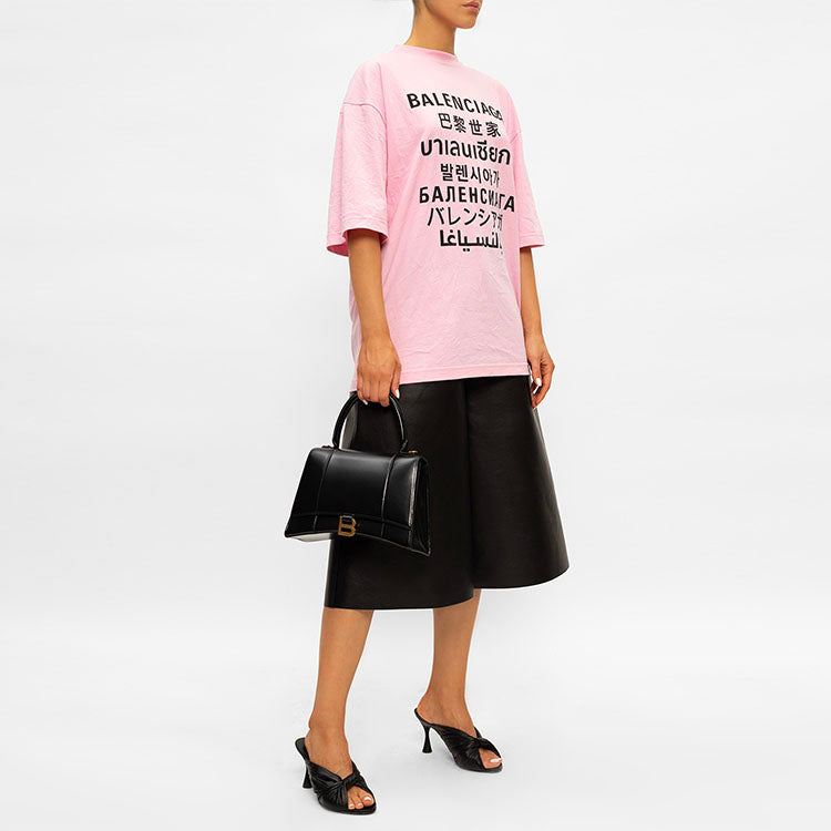 Balenciaga Round-neck Short Sleeve Pink 641532TJVI31401