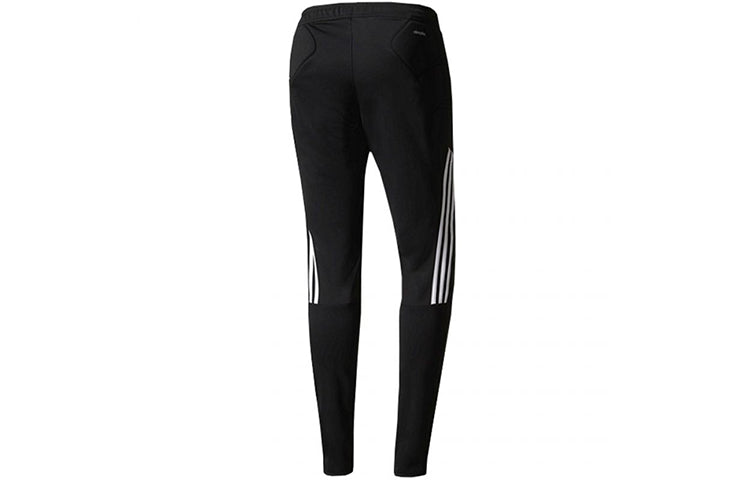 Men's adidas Casual Running Stripe Bundle Feet Sports Pants/Trousers/Joggers Black FT1455