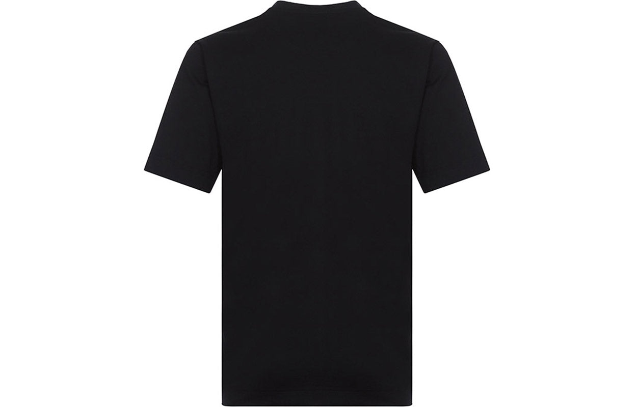 Men's FENDI Printing Pattern Cotton Round Neck Short Sleeve Black FY0889A4PEF0QA1