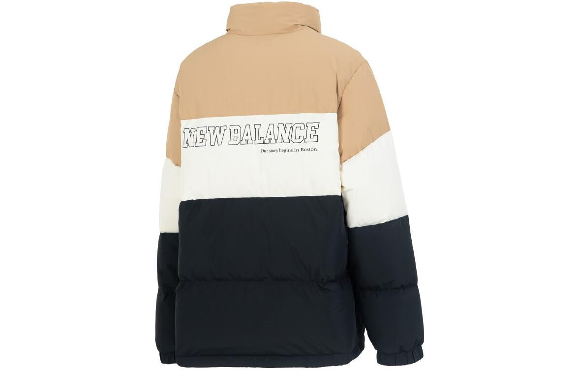 New Balance Warm Down Jacket Asia Sizing 'Black White Tan' 5PC44283-BEI