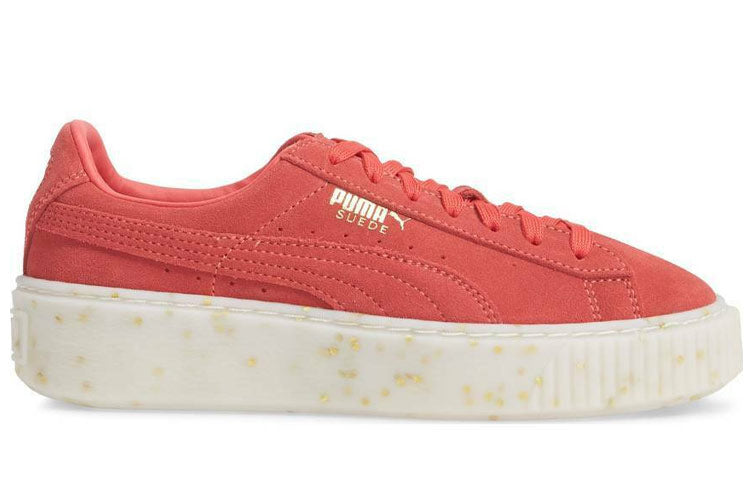 (WMNS) PUMA Suede Platform Board Shoes Red/Blue 365621-04