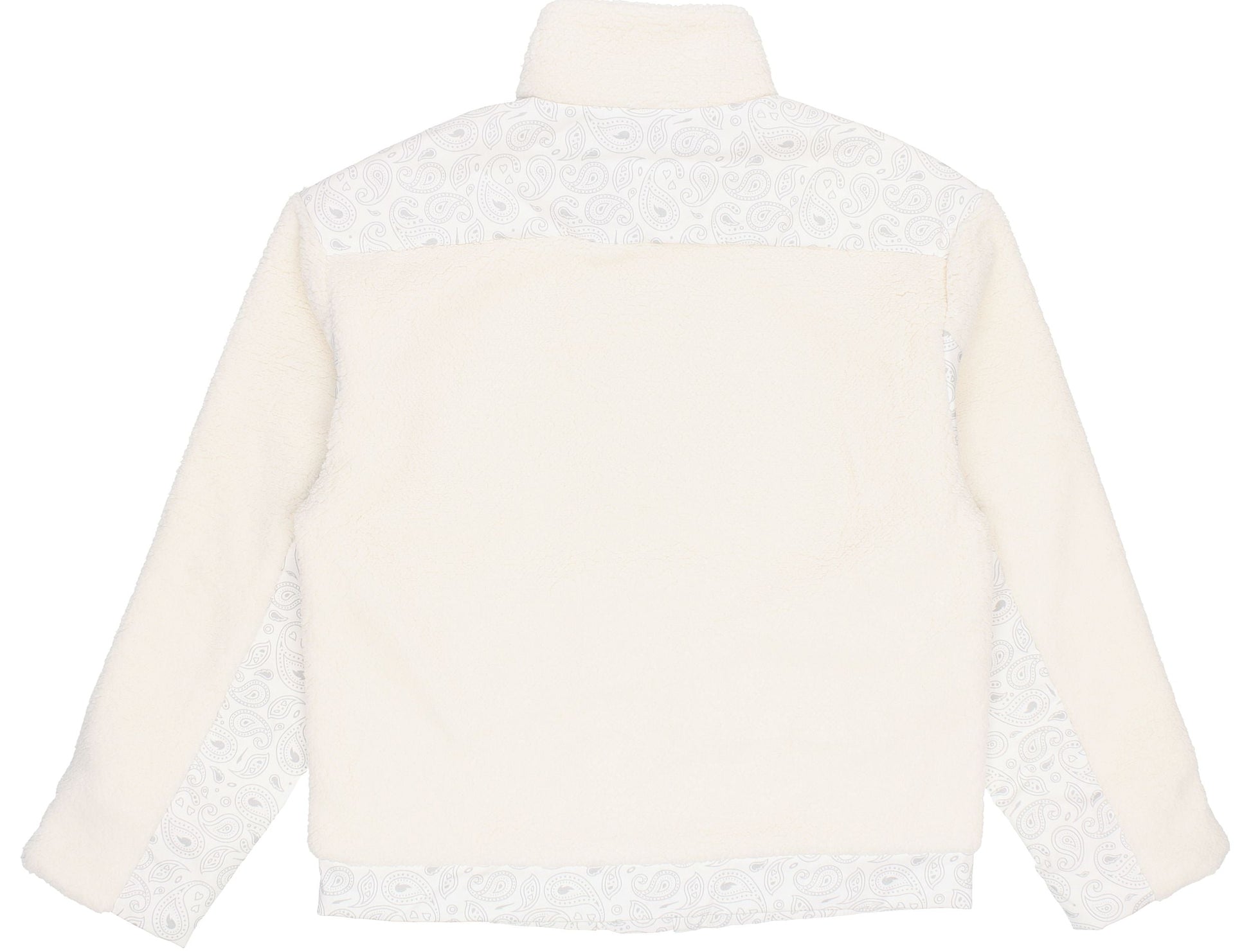 PUMA Paisley Woven Patched Sherpa Jacket cashew Splicing lamb's wool Stay Warm logo White 534976-93