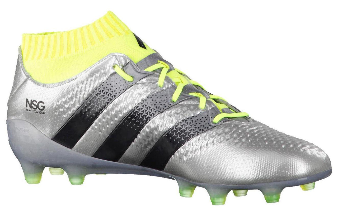 adidas ACE 16.1 Primeknit FG 'Silver Metallic Sonic Yellow' S76469
