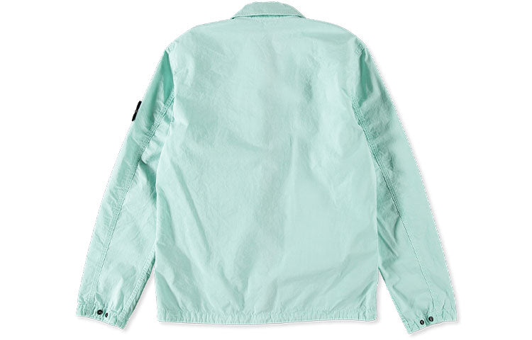 Men's STONE ISLAND SS21 Solid Color Pocket Logo Casual Jacket Green 7415117WN-V0144