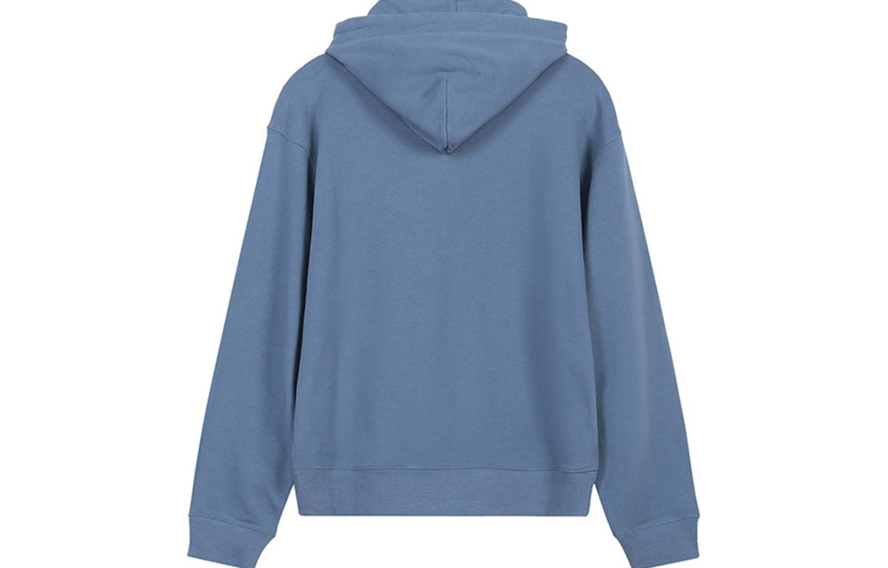 Men's KENZO SS21 Embroidered hooded Long Sleeves Blue FB55SW3604ML-67