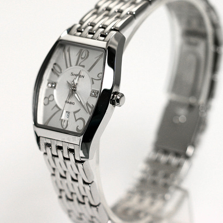 CASIO Waterproof Sports SHEEN Silver Analog SHE-4027D-7A