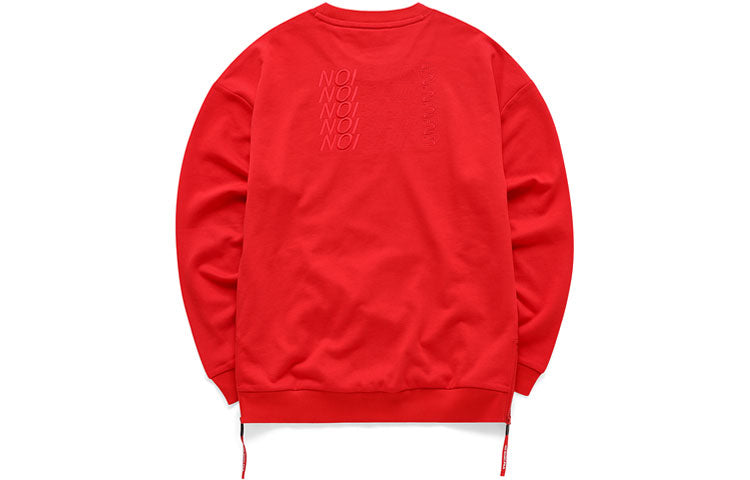 FILA Embroidered Letter Crew Neck Sweatshirt Red T11M111214F-RD