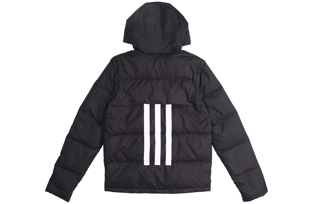 adidas neo Windproof Keep Warm Hooded Down Jacket Black FK3502