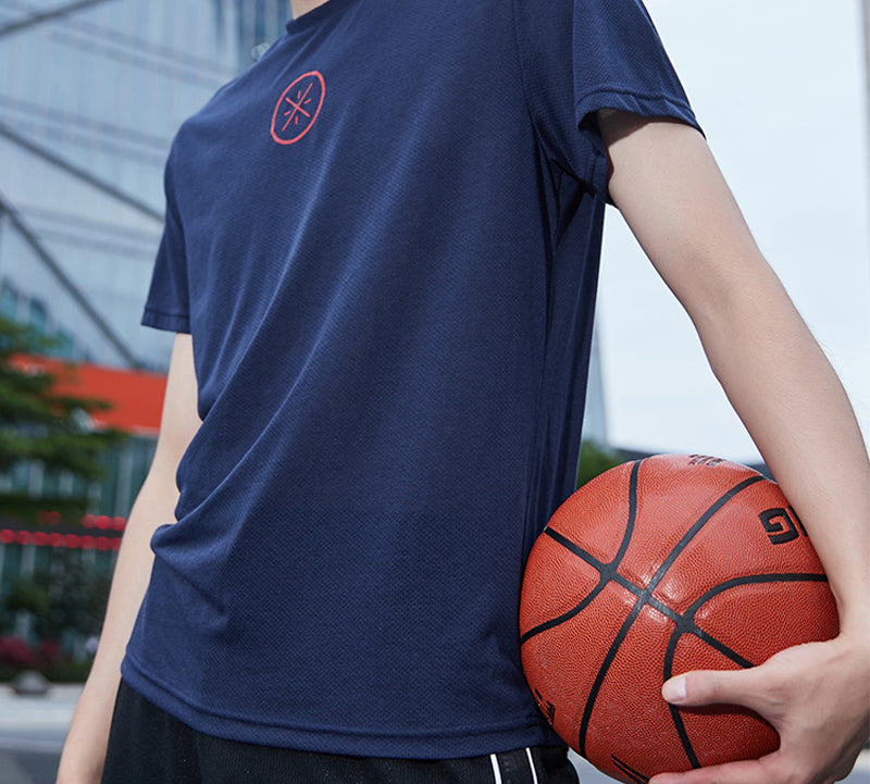 Li-Ning way of wade Wade Series Chest Logo Short Sleeve Blue ATSL055-6