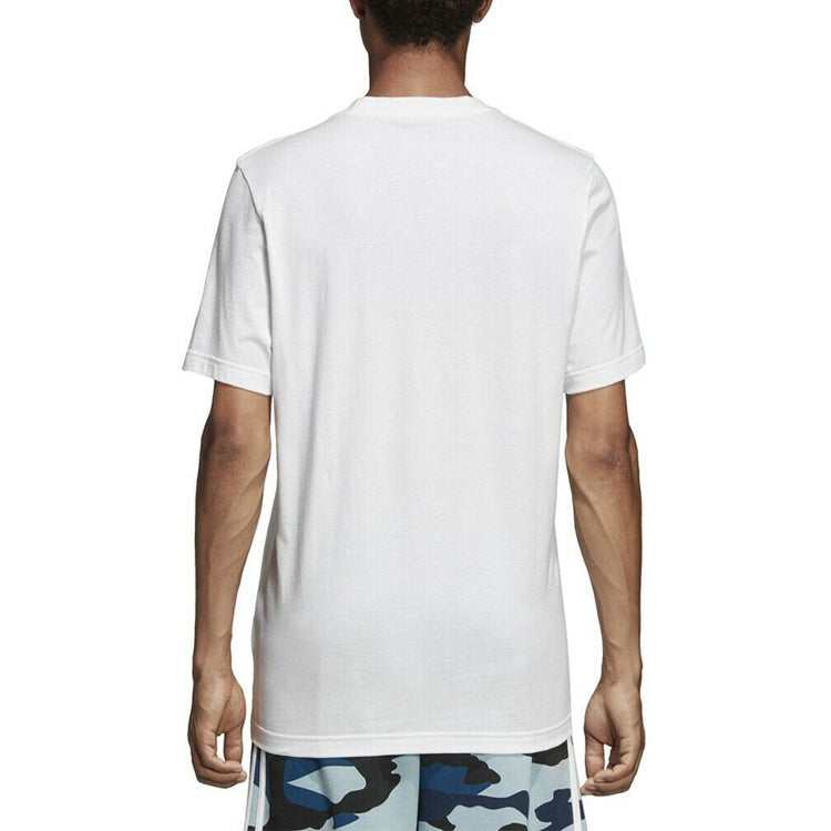 adidas originals Athleisure Casual Sports Round Neck Printing Short Sleeve White DX3662
