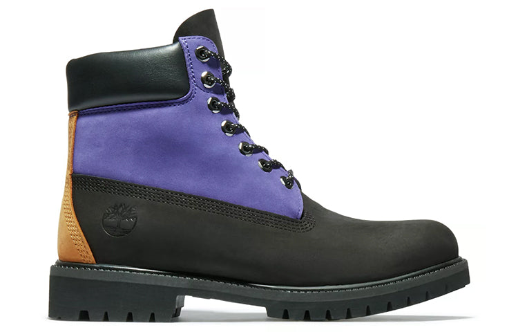 Timberland 6 Inch Premium Waterproof Boot 'Black Nubuck with Purple' A2KDP001