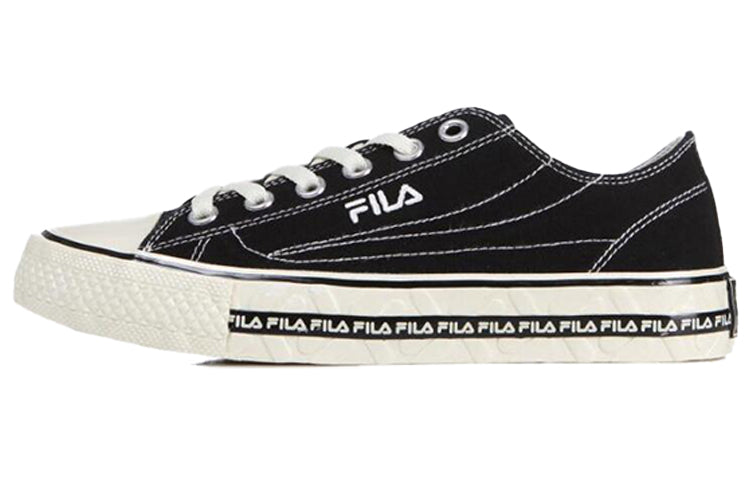 FILA Center Court S Low Top Board Shoes Black/White FS1SIB1051X_BLK