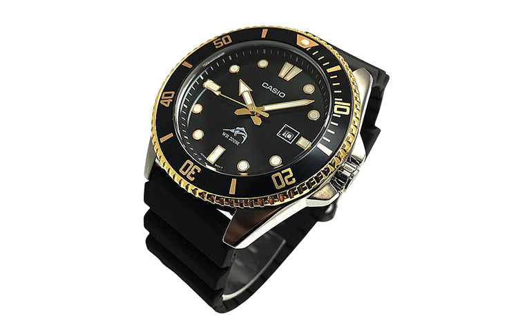 CASIO Stainless Steel Case Waterproof Sports Mens Black Analog MDV106G-1AV
