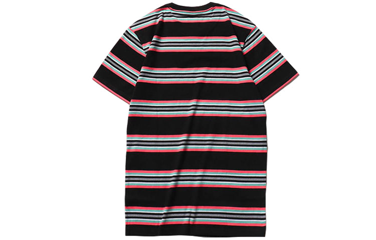Men's Vans Emory Stripe Round Neck Short Sleeve 'Black Blue' VN0A4MSLYCV