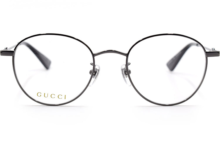 Gucci Bee Webbing Circular Optical Metallic Glasses Frame Asia Edition Black GG0607OK-002