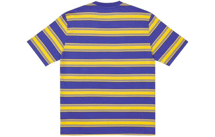 PALACE Engineer Round Neck Micro Mark Stripe Short Sleeve Unisex Yellow P20ES014