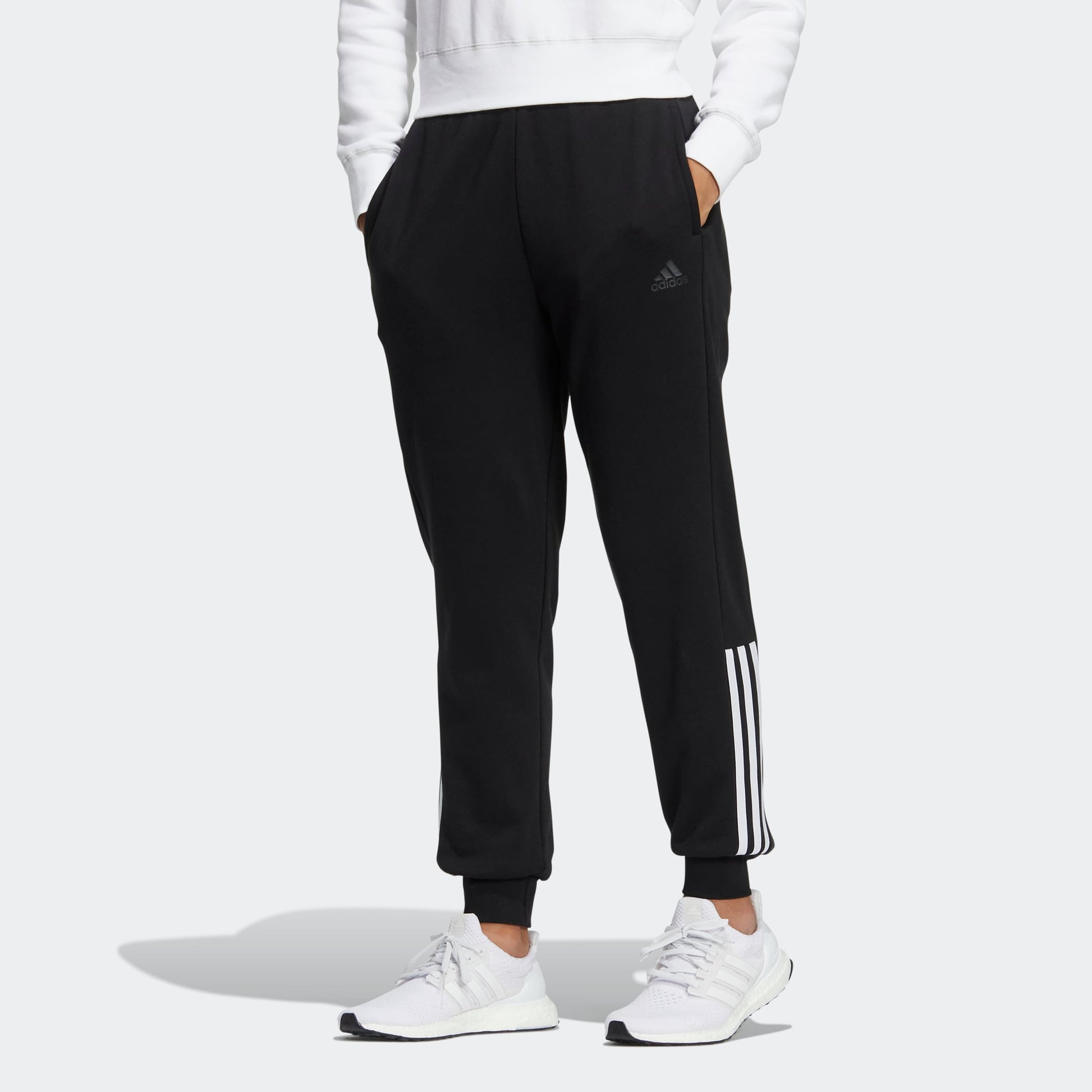 (WMNS) adidas Track Pants 'Black White' HM7060