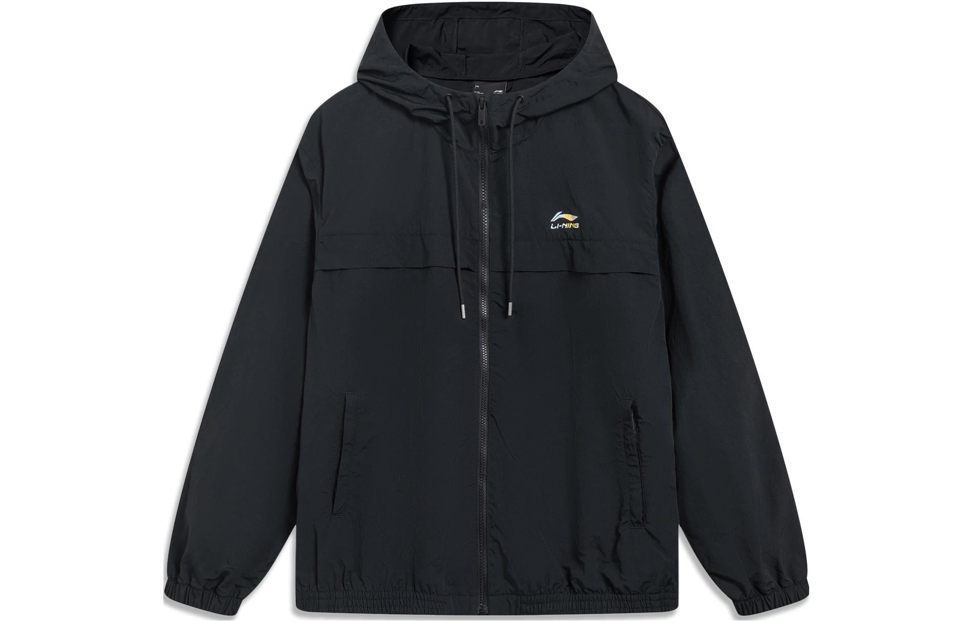 Li-Ning Sport Windbreaker Athletic Jacket 'Black White' AFDT379-6