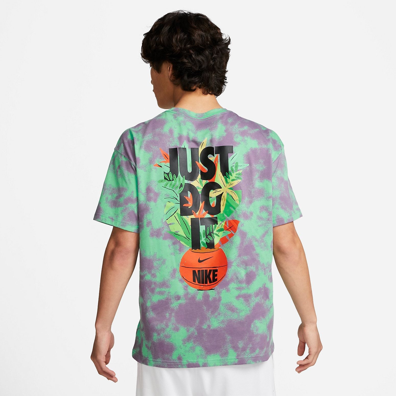 Nike Max90 Just Do It Basketball T-Shirt 'Green Purple' FD0066-363