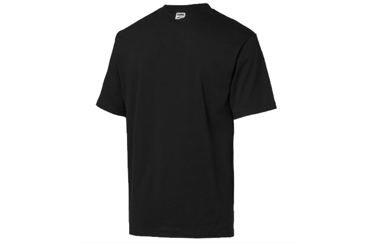 PUMA Casual Sports Alphabet Printing Breathable Short Sleeve Black 579112-01