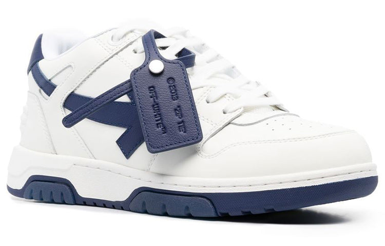 Off-White Out Of Office Low-Top Sneakers 'White Navy' OMIA189C99LEA0040142