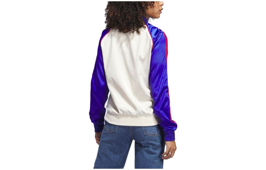 (WMNS) adidas Satin SST Track Jackets 'White Purple' IC5226