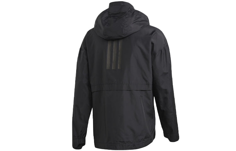 adidas hooded Sports Windproof Jacket Black FI0640