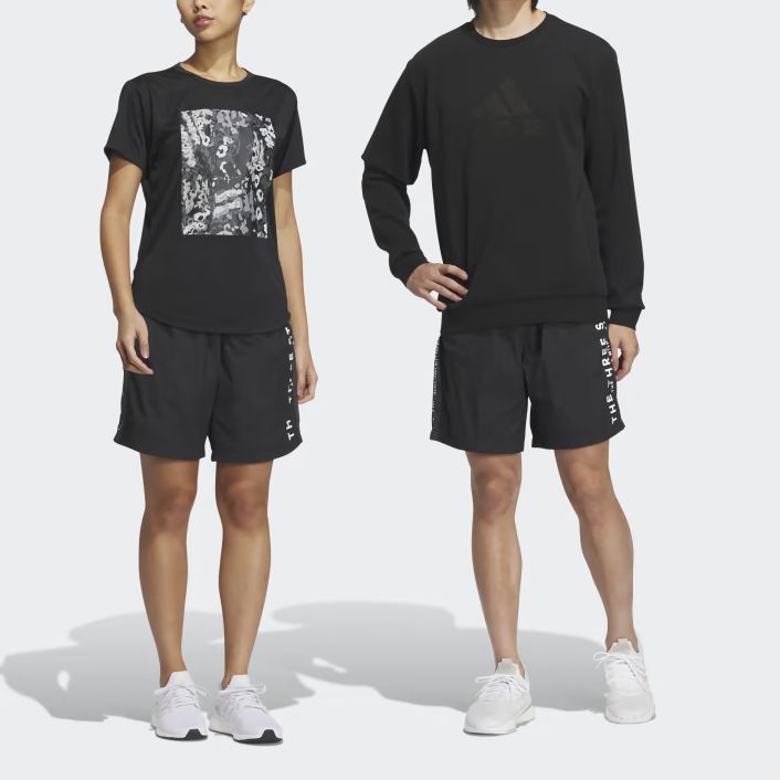 adidas Wording Loose Fit Woven Shorts 'Black' IA9443