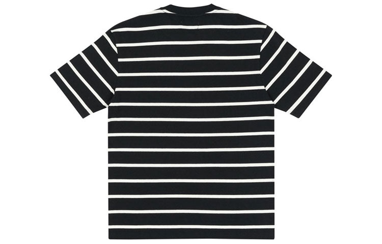 PALACE Healthily Stripe T-Shirt Black Logo Round Neck Short Sleeve Unisex P20ES079