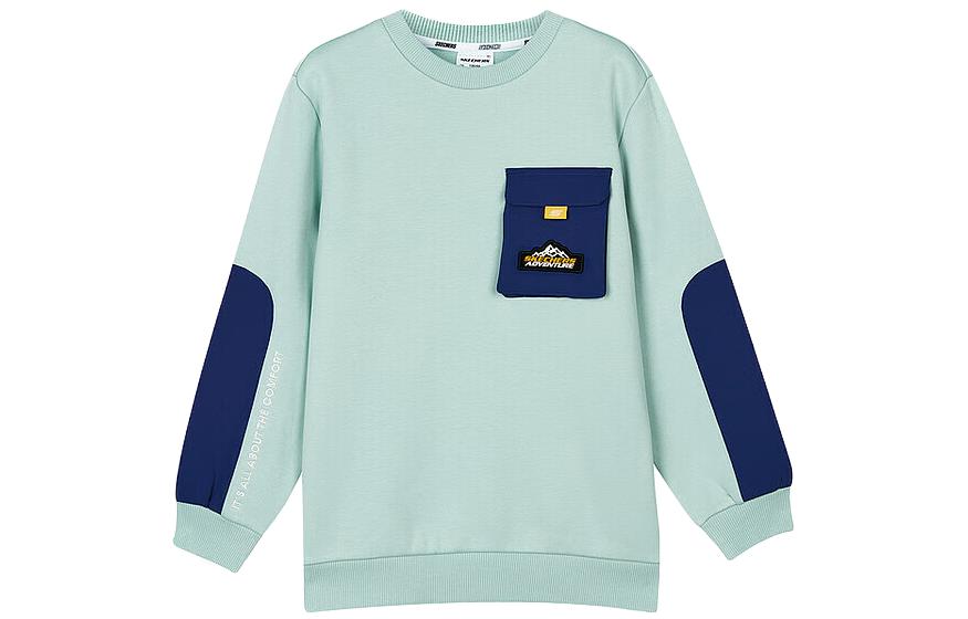 (GS) Skechers Graphic Long Sleeve Sweater 'Teal Blue' L423B054-01P9