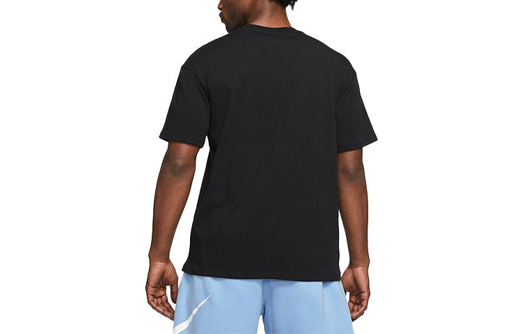 Nike Sportswear Air Printing Casual Round Neck Short Sleeve Black DD1404-010