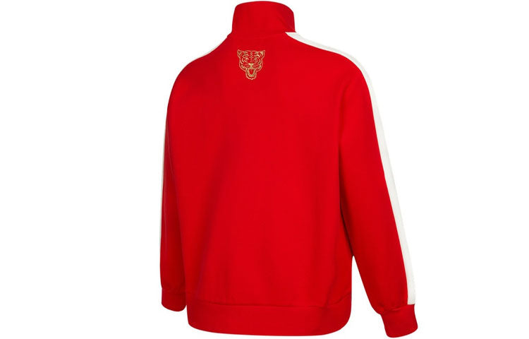 PUMA Stripe Colorblock Loose Casual Jacket Red 536579-11