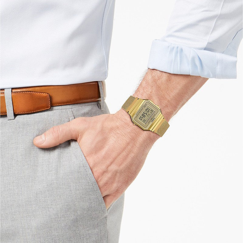 CASIO Waterproof Quartz Unisex Mens Gold Digital A700WMG-9A