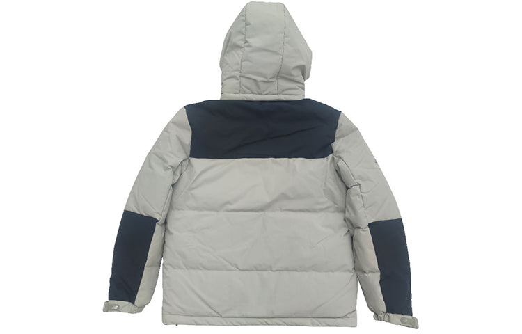 New Balance Windproof Hooded Down Jacket Asia Sizing 'Grey Black' AMJ24377-PAA