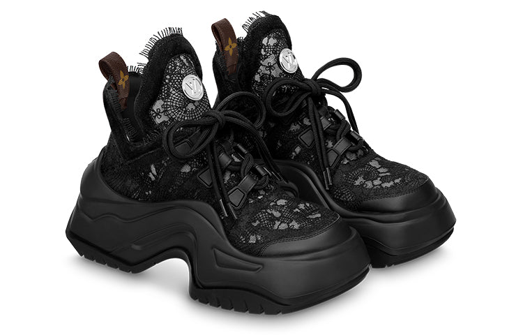 (WMNS) LOUIS VUITTON Archlight 2.0 Platform Sneakers 'Black Lace' 1ABI3P
