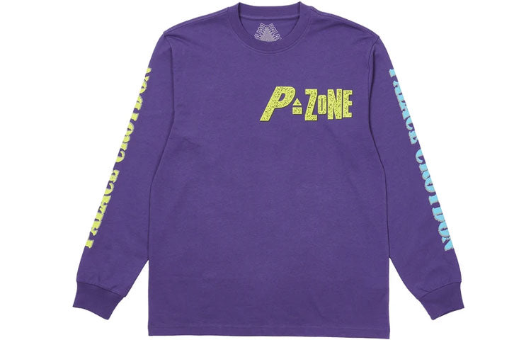 PALACE x M-Zone Crossover Small Devil Tri-Ferg Pattern Long Sleeves Purple T-Shirt P20LS015