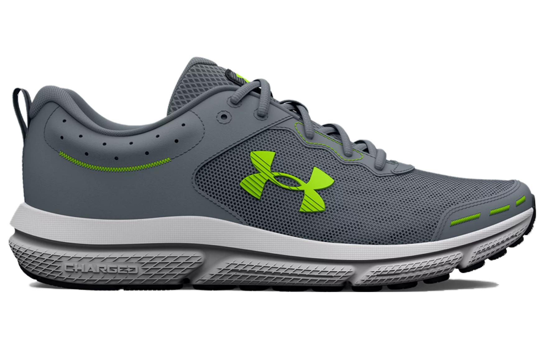 Under Armour Charged Assert 10 4E Wide 'Gravel Lime Surge' 3026176-101