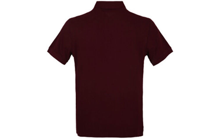 Men's Burberry SS21 lapel Cardigan Short Sleeve Polo Shirt Deep Red 40612371