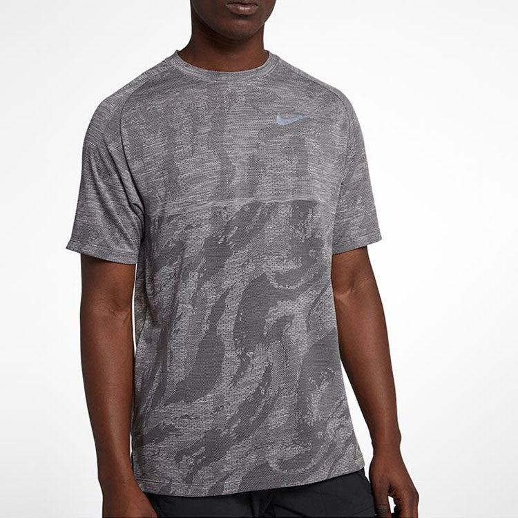Nike Madalist Casual Breathable Sports Printing Short Sleeve Gray AA2215-036