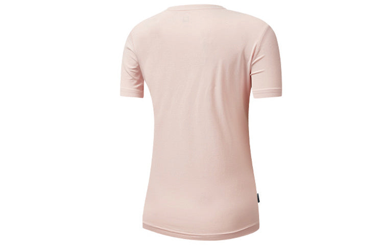 (WMNS) FILA Alphabet Logo Printing Sports Quick Dry Breathable Short Sleeve Pink A11W021117F-LP