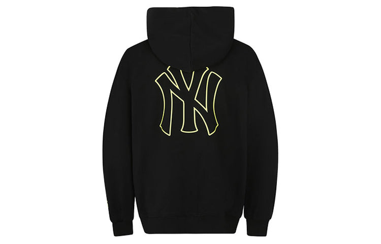 MLB NY hooded Loose Large LOGO Printing Sports Long Sleeves Unisex Black 31HD01011-50L
