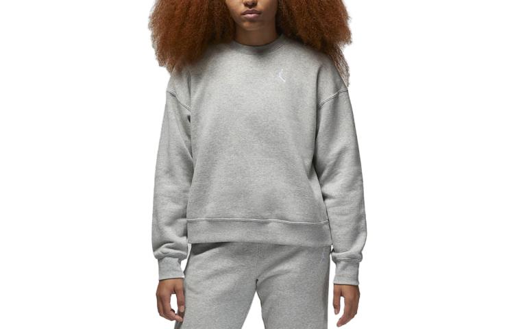 (WMNS) Air Jordan Brooklyn Fleece Crewneck Sweatshirt 'Dark Grey' FN4491-063