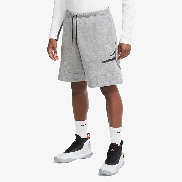 Air Jordan Jumpman Logo Printing Knit Breathable Shorts Gray DB1812-091