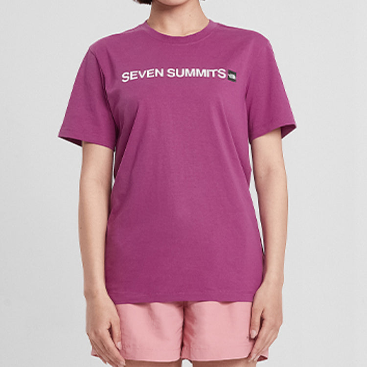 THE NORTH FACE Outdoor Cozy Breathable Short Sleeve Couple Style Purple 4NDF-ZDN