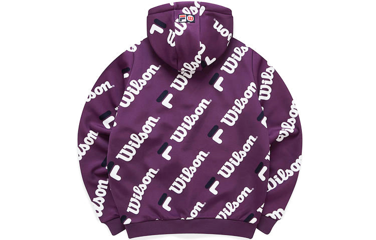 (WMNS) FILA x Wilson Knitting Hoodie Purple A11W043246F-PU