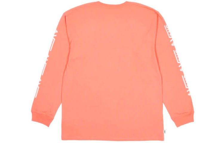 PALACE x Vans Crossover Off The Wall Classic Alphabet Pattern Printing Round Neck Long Sleeves Orange T-Shirt VN0A7VCM6KB