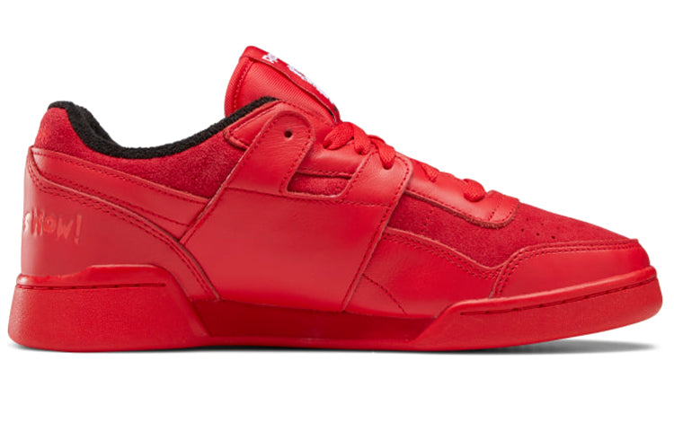 Reebok Workout Plus Lightweight Cozy Low Tops Casual Skateboarding Shoes Unisex Red GV8274